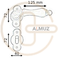 Klamka Berlino 2501 - wymiary